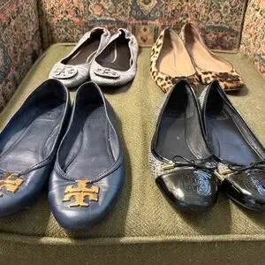 Tory Burch | Shoes | Tory Burch Flats With Signature Medallion Multiple ...